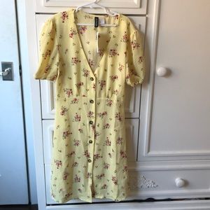 Brand New Pastel yellow floral dress
